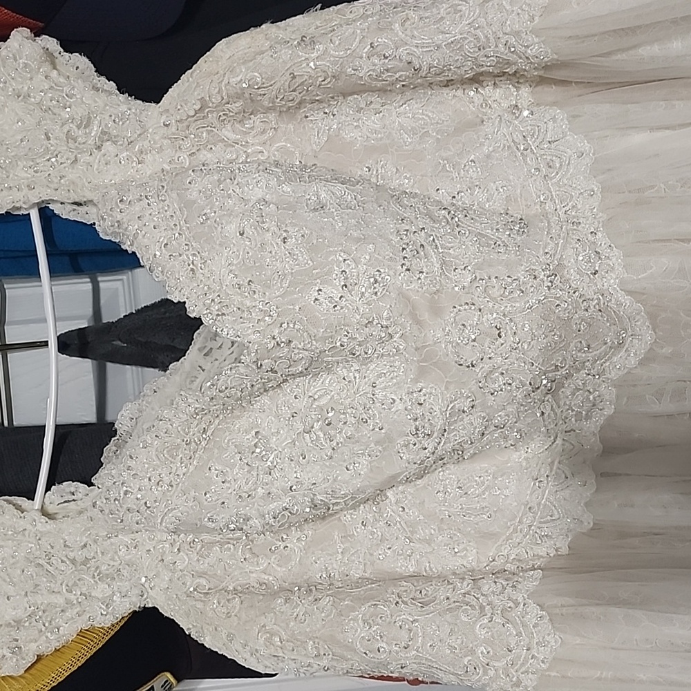 Lace Floral Bridal Gown - Picture 3 of 5